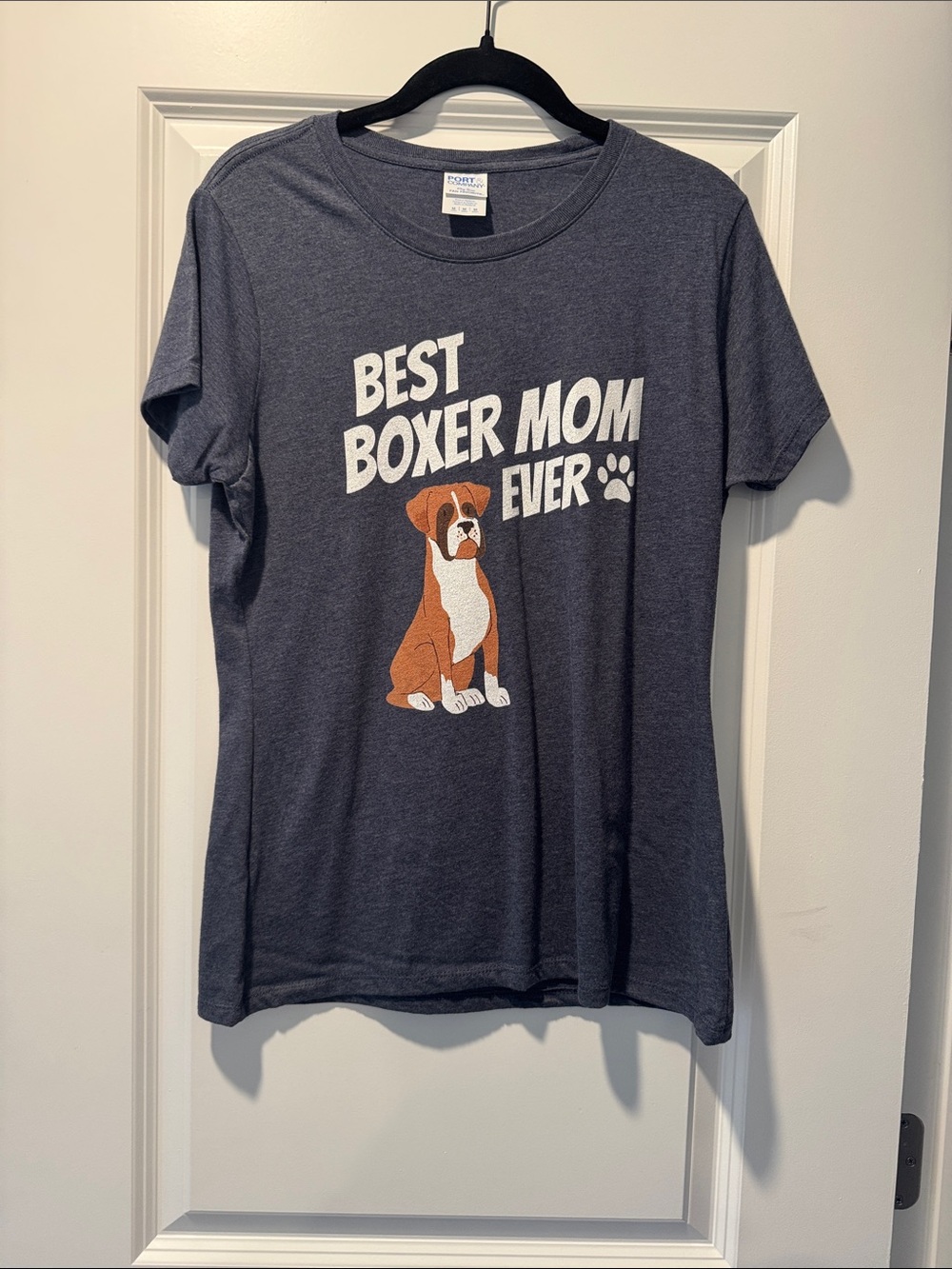 Boxer Mom T-Shirt - Navy Heather